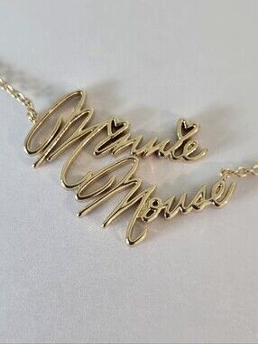 BaubleBar Disney Minnie Mouse Signature Neck - Gold Plated